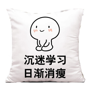 时尚学生抱枕创意礼物沉迷学习表情包靠垫动漫搞笑装逼利器学生送礼品