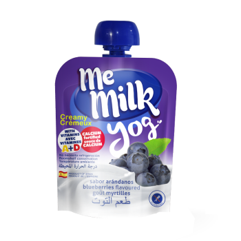 美妙可(me milk) 蓝莓味常温酸奶90g 西班牙进口婴幼儿吸吸乐memilk儿童酸奶宝宝零食 一试爱上 尝鲜装,降价幅度17.5%