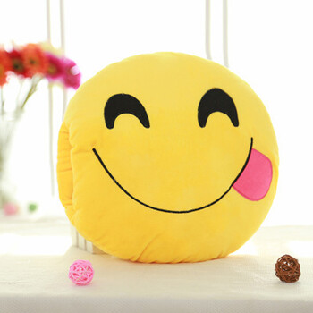 大角色 表情包抱枕 卡通抱枕靠垫毛绒玩具 趣味表情笑脸恶搞抱枕 滑稽