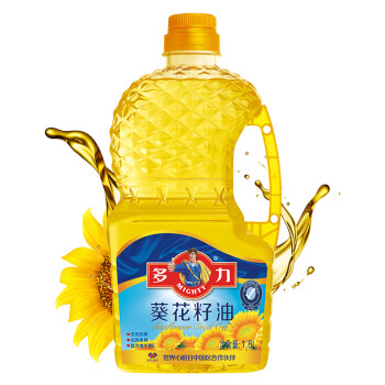 多力【张若昀同款】葵花籽油1.8L 小包装油  去壳压榨 零反式脂肪酸