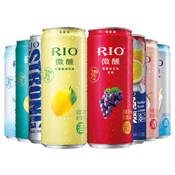 锐澳【京东超市】锐澳(rio)洋酒 鸡尾酒 预调酒 电商罐全家福330ml*8