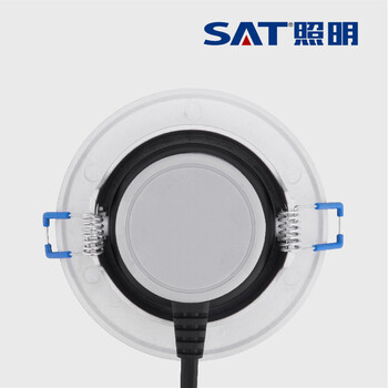 SAT照明led家居天花射灯筒灯4w全套天花灯开孔7cm-8cm圆形象牙白 圆形 4W