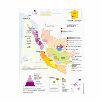 仰慕红酒 法国波尔多葡萄酒地图
