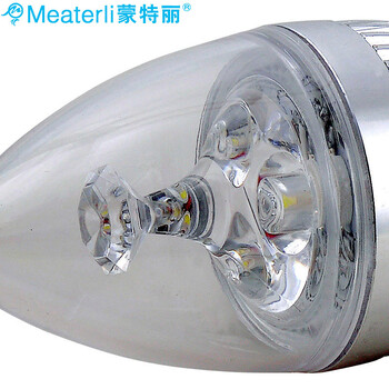 蒙特丽省电王 LED光源尖灯泡3w瓦 E14小口 （年省电费上千/质保3年/只换不修） 白光