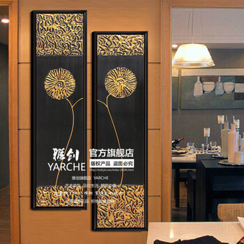 
                                        雅创 纯手绘尊贵欧式抽象有框画组合玄关走廊装饰油画壁画 蒲公英的约定 双幅 40*100X3CM                