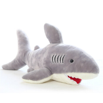 鲨鱼公仔抱枕毛绒玩具长条睡觉大白鲨仿真海洋动物男孩大号布娃娃玩偶