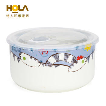HOLA特力和乐 HOLAhome蓝色猫咪三入保鲜碗 原特力屋