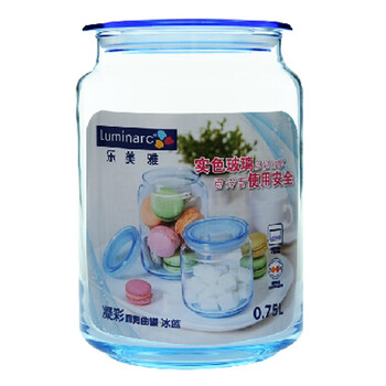 
                                        乐美雅（Luminarc）玻璃沙拉碗储物罐水具蓝色魔厨多功能9件套装 J3284                