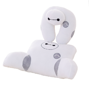超能陆战队Baymax 大白毛绒公仔大白腰枕办公室靠垫卡通U型护颈枕 颈枕