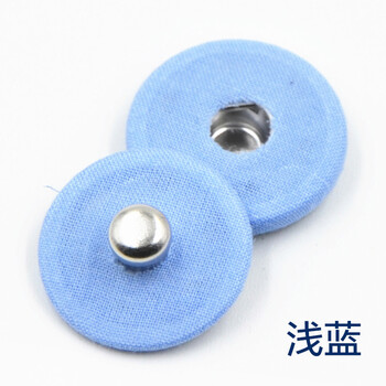 
                                        迈利达 包布暗扣 呢子大衣风衣按扣摁扣 彩色包布隐形纽扣子母扣子 浅蓝 25mm一颗                