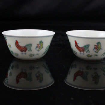 
                                        淘瓷缘陶瓷茶碗景德镇手绘青花斗彩瓷器茶具品茗杯茶杯水杯鸡缸杯瓷杯茶盏纯手工茶盅 生机                
