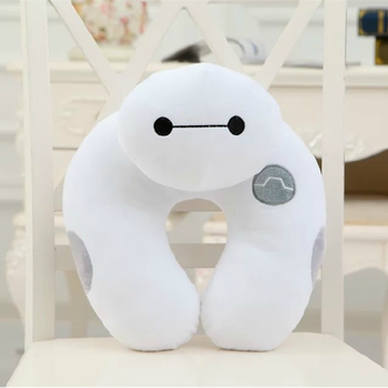 超能陆战队Baymax 大白毛绒公仔大白腰枕办公室靠垫卡通U型护颈枕 颈枕