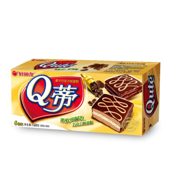 一号甜铺 好丽友q蒂多层蛋糕榛子摩卡味道巧克力味6枚