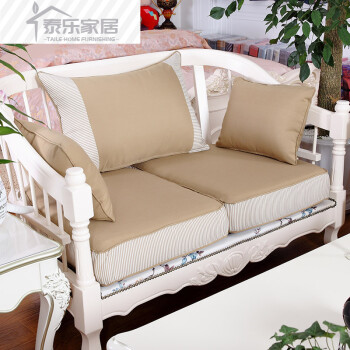 红木沙发靠背坐垫套海绵硬沙发垫实木布艺沙发垫子欧式 wr0509 棕条纹
