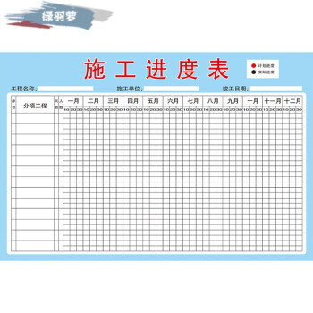 一立家居工程进度表标贴晴雨表晴雨表天气贴纸晴雨表施工 24寸 相纸