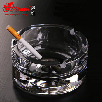 
                                        Z-SHINE晟维人造水晶玻璃烟灰缸时尚创意个性礼品大号欧式烟缸客厅办公室摆件 卡丽索烟灰缸15厘米                
