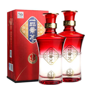 【酒厂自营】景芝一品景芝红淡雅52度500ml*2瓶1提山东白酒芝麻香白酒