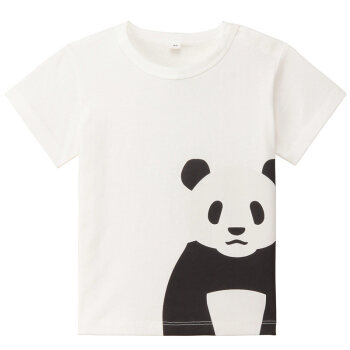 无印良品 muji 婴儿 棉印花t恤 大熊猫 80cm