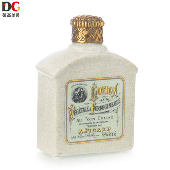 
                                        蒂高美居（DECO） 复古家居客厅罐子装饰品欧式陶瓷镶铜工艺品摆件 83-768                