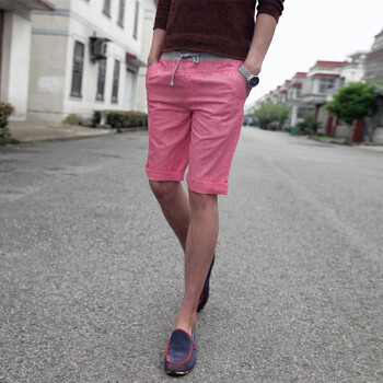 夏季男装 韩版休闲棉麻裤 修身百搭 男士 <em>短裤</em> 