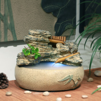 
                                        匠心坊 创意流水摆件清池客厅风水摆件喷泉鱼池                