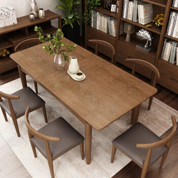 慕尼思丹 餐桌 实木餐桌 中式餐桌椅组合 北欧餐厅家具 白蜡木折叠方