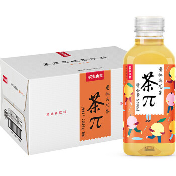 农夫山泉 【买二送蛋糕一箱】茶派茶兀果味饮料饮品果味茶饮料节日佳节休闲饮品 蜜桃乌龙茶500ml*24瓶,降价幅度8.3%