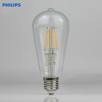 
                                        飞利浦（PHILIPS） 复古LED灯泡 复古创意灯丝节能螺口高寿命爱迪生钨丝灯吊灯球泡 椒泡蜡烛灯 E14拉尾泡-2W 暖白色2700K                