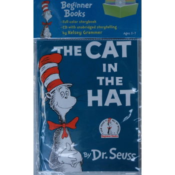 英文原版 the cat in the hat 戴帽子的猫 dr seuss 绘本 书 cd