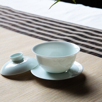 
                                        茶具套装景德镇陶瓷功夫茶具整套盖碗公道小茶杯 一堂和气8头金典套组                