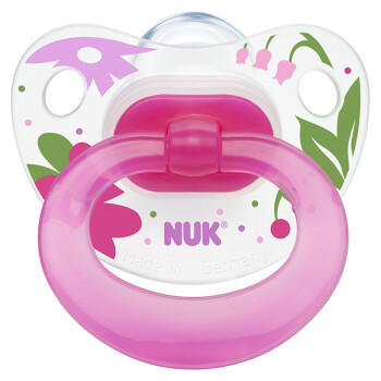 【德国品质】NUK印花硅胶安抚奶嘴（1号0-6个月）颜色随机