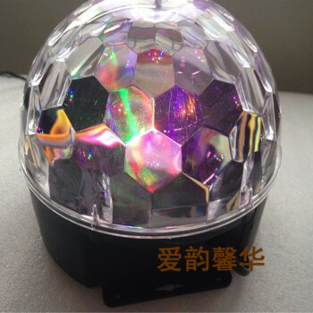 
                                                            爱韵馨华 魔幻球七彩灯 图案魔球 酒吧声控舞台灯 光彩光灯 圆球灯 节日浪漫聚会彩灯 款二                
