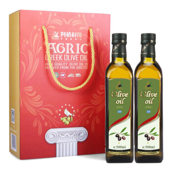 阿格利司（AGRIC）纯正橄榄油礼盒500ml*2 希腊原装进口  节日礼盒团购礼盒