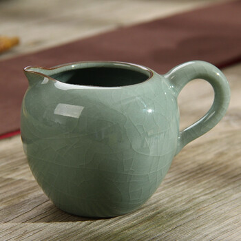 
                                        金镶玉 功夫茶具 8头美人哥窑套组 陶瓷茶杯茶壶公道杯整套                