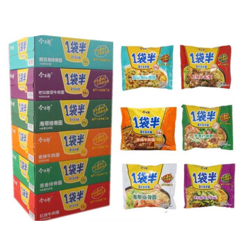 今麦郎 一袋半酸菜葱香红烧香辣多味混装 24袋装方便面整箱速食泡面