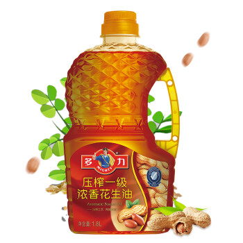 多力【张若昀同款】压榨一级浓香花生油1.8L 食用油小包装油