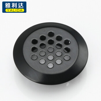 橱柜鞋柜通风孔透气网孔盖 散热排气孔 鞋柜通风孔 黑色凸面开孔30mm