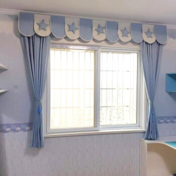 定制简约现代纯色遮光窗帘短帘成品遮阳飘窗窗帘遮光布卧室客厅 宽3.