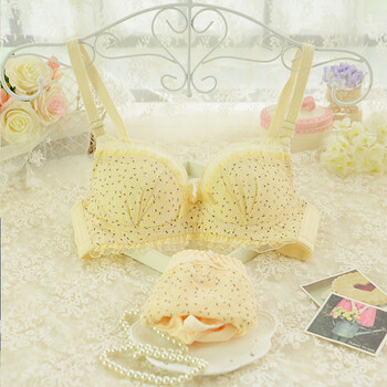 心仪树 夏季日系小碎花少女<em>胸罩</em>三排扣聚拢文