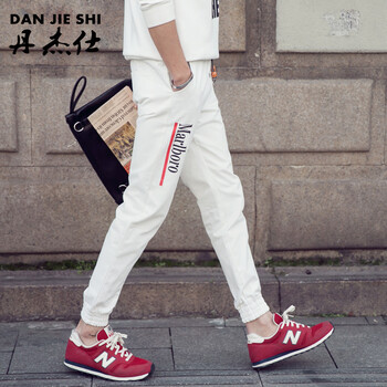 丹杰仕春夏新款青少年学生九分牛仔裤男个性修