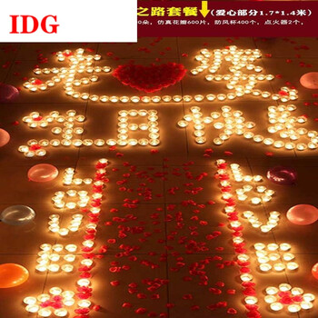 心形蜡烛生日聚会生日金色生日派对布置晚餐玫瑰宝宝情人节道具酒店