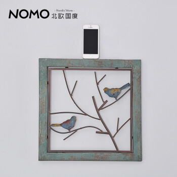 售完无补 NOMO 美式乡村铁艺壁饰挂画 loft镂空工艺哈夫纳夫树枝小鸟壁挂墙饰