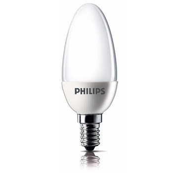 【京东超市】飞利浦(PHILIPS) LED灯泡 椒泡 蜡烛泡 5W E14小螺口2700K暖白色黄光 磨砂 单支装暖光色