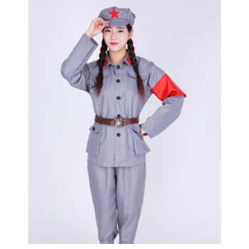 2018夏季新款新品红军演出服装八路军服装抗战服表演衣服舞蹈军装合唱