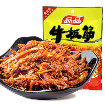 品品 颗粒牛板筋 烧烤味85g 休闲零食 童年回忆 牛肉干肉脯