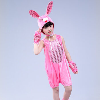 六一儿童演出服小兔子动物表演服装幼儿园男女童舞台衣服舞蹈服装