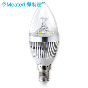 蒙特丽省电王 LED光源尖灯泡3w瓦 E14小口 （年省电费上千/质保3年/只换不修） 白光
