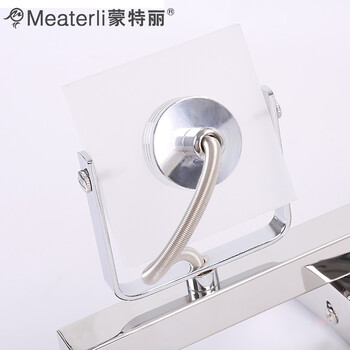 蒙特丽现代简约卫生间浴室墙壁不锈钢装饰LED镜前灯饰照明3601-2 可多角度旋转3W