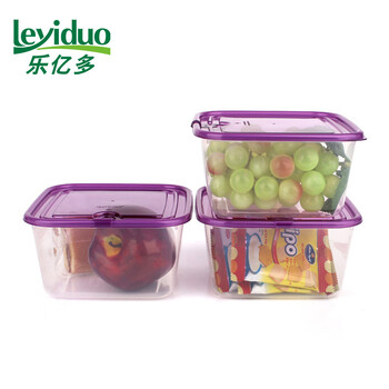 
                                        乐亿多欢乐叠保鲜盒套装塑料便当盒干货收纳厨房储物盒11件套 可微波炉 颜色随机                