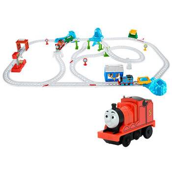 托马斯&朋友雪地大冒险轨道套装dhc78 送电动小火车男孩玩具一辆装